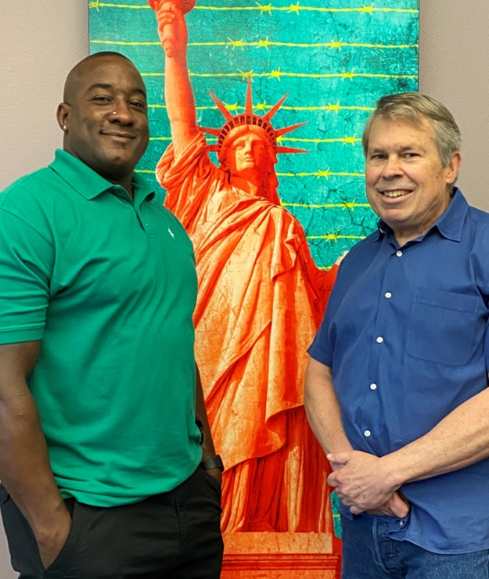 Lydell Grant with Innocence Project of Texas mentor